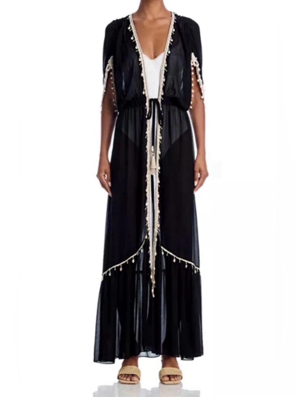 Ramy Brook Women’s Nikolai Cover up Maxi Dress, Black, Small, MSRP $345